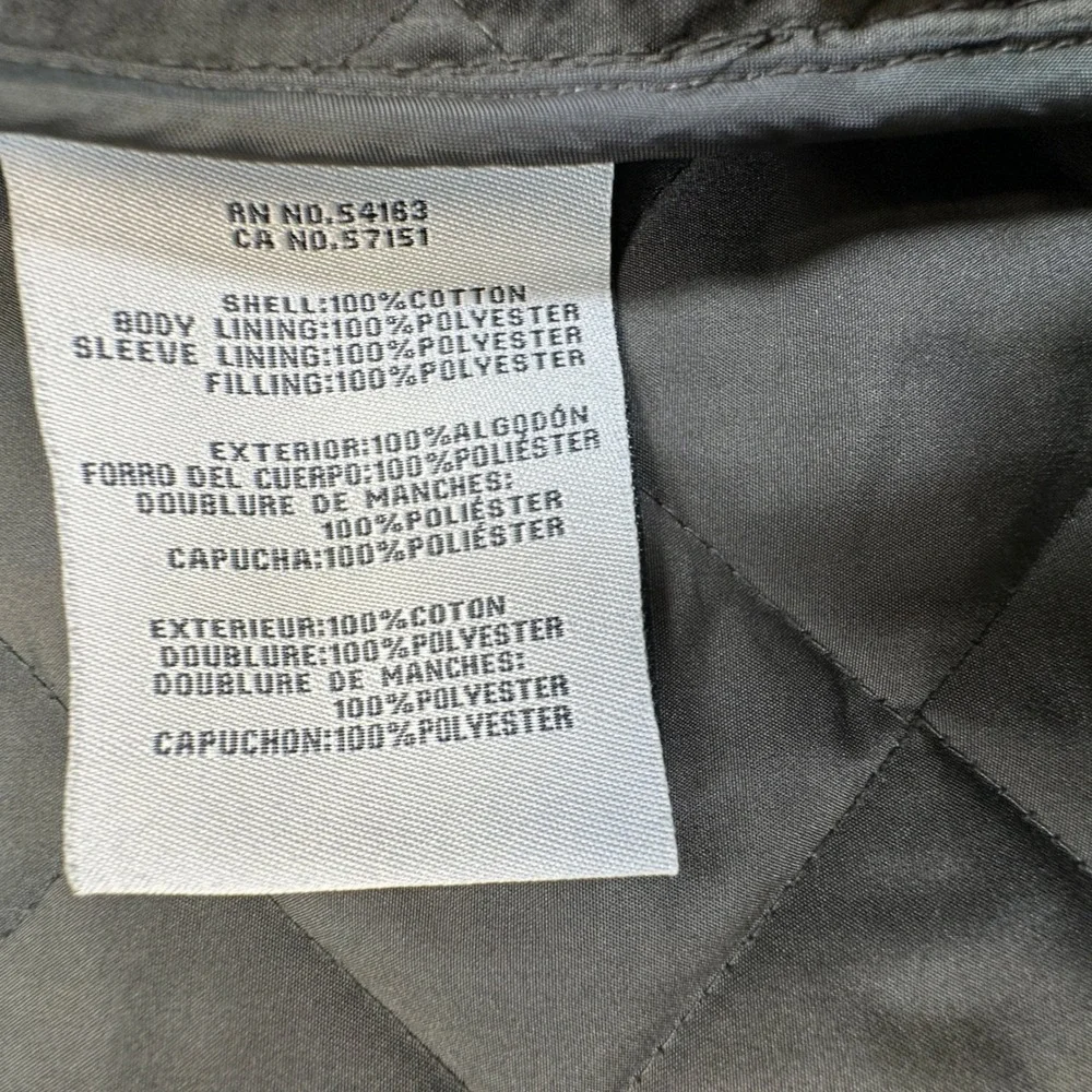 Levi's Cotton Diamond Quilted Shirt Jacket Mens XL Green Camouflage Zip Shacket - Picture 12 of 13